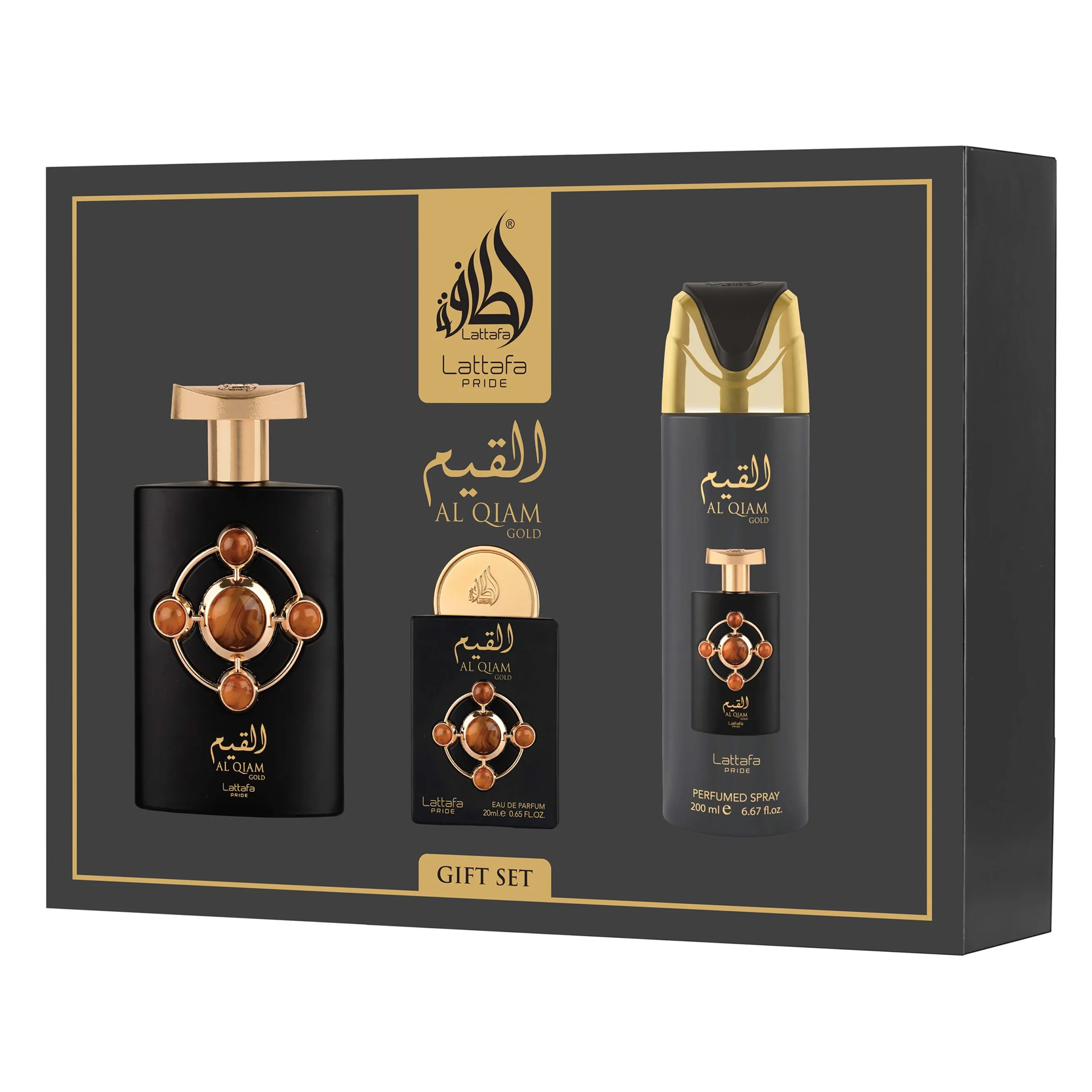Giftset Al Qiam Gold 3pc by Lattafa - Pour Femme - Eau De Parfum