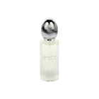  The image shows a frosted glass perfume bottle with a metallic, ribbed cap. The bottle has text in Arabic and English that reads "ANA ABIYEDH" indicating the fragrance name. The design is minimalist and modern, and the translucency of the bottle suggests a light or fresh scent, likely intended as a hair mist, as indicated by the product's volume labeled at the bottom "50ml."