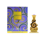 Khadlaj Johayna concentrated perfume oil with ornate gold bottle and purple decorative box.