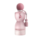 Pink frosted Sense perfume bottle by Laverne with tassel detail.