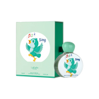Lattafa Sing perfume with mint green box and round bottle featuring a singing cartoon bird.