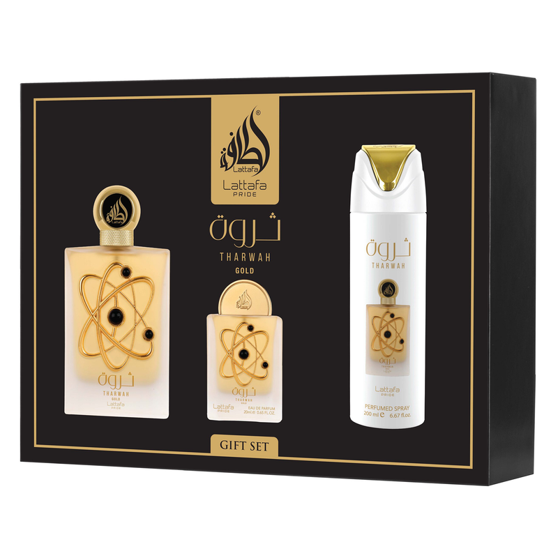 Giftset - Tharwah Gold - 3pc