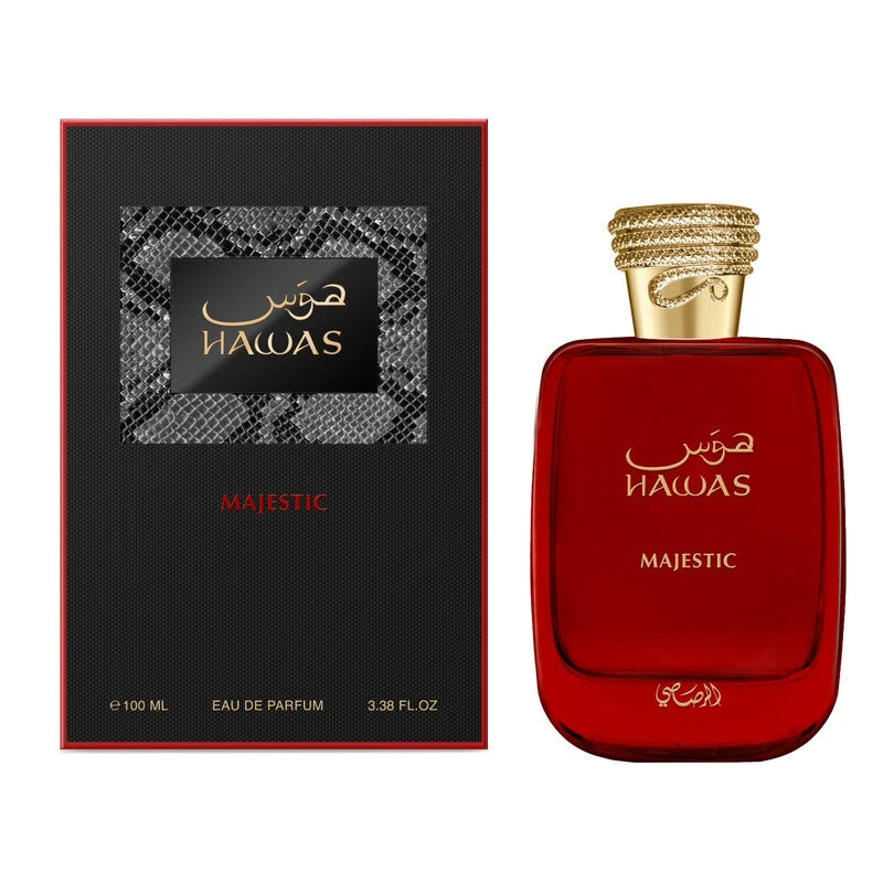 Rasasi Hawas Majestic Eau de Parfum 100ml bottle and box